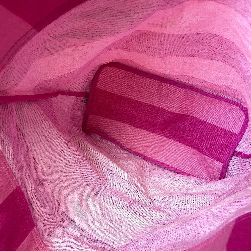 NWT Victoria's Secret  Shades of Pink Stripes Canvas Tote Bag - Picture 9 of 13